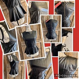 Brand New with tags, very sexy Faux leather peplum